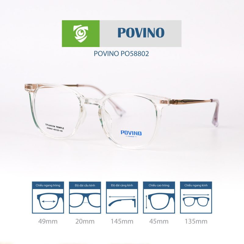 Gọng kính POVINO PO58802