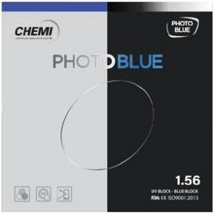 Tròng Kính CHEMI 1.56 ASP BLUE BLOCK UV420 SPIN PHOTOGREY SHMC 2