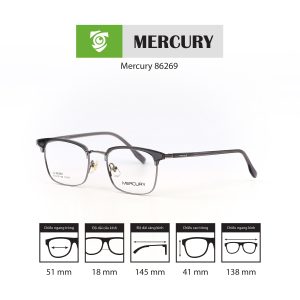 Gọng kính MERCURY 86269 - Xám bạc