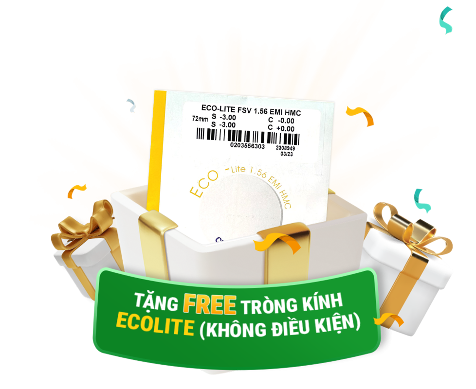 Tặng tròng kính miễn phí không kèm điều kiện
