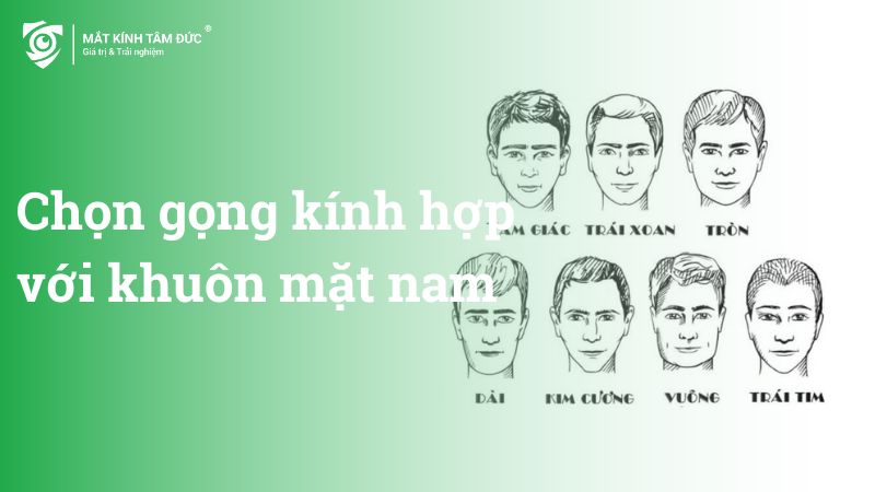 chọn gọng kính cận phù hợp với khuôn mặt nam​