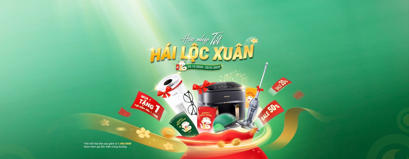 banner web hòa nhịp tết, hái lộc xuân 2025