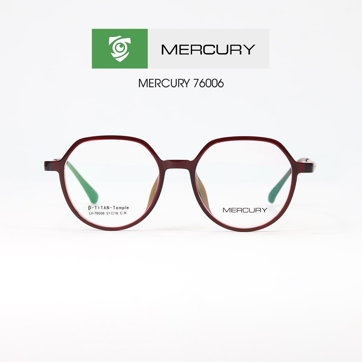 Gọng kính MERCURY 86239 CL - gọng vuông - màu xanh dương - hình mặt trước sản phẩm