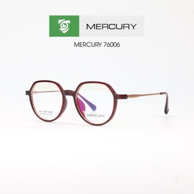 Gọng kính MERCURY LV76006 CR - gọng kính oval - màu đỏ đô - hình mặt bên sản phẩm