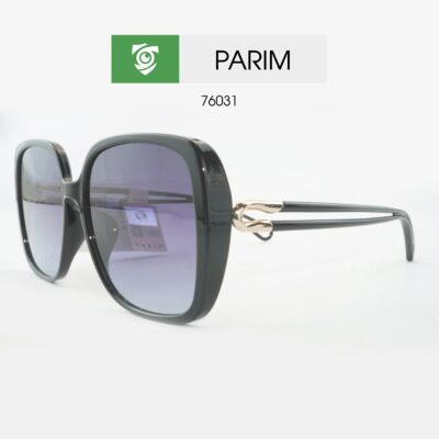 Kính mát PARIM 76031 B1R - màu đen bóng - kiểu dáng vuông to - hình chụp mặt bên sản phẩm