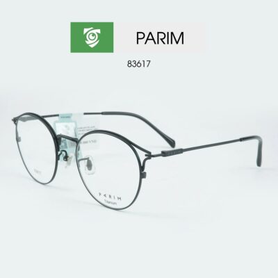 GỌNG kính PARIM 83617 B1, gọng tròng, màu đen - ảnh chụp mặt bên sản phẩm
