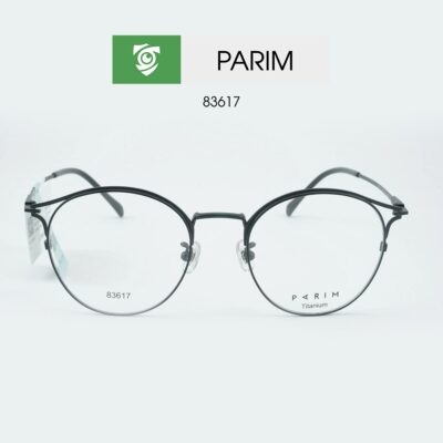 GỌNG kính PARIM 83617 B1, gọng tròng, màu đen - ảnh chụp mặt trước sản phẩm