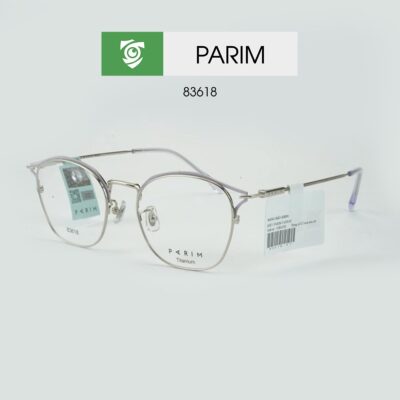 Gọng kính PARIM 83618 V1 - màu tím bạc - ảnh chụp mặt BÊN sản phẩm 