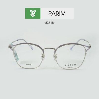 Gọng kính PARIM 83618 V1 - màu tím bạc - ảnh chụp mặt trước sản phẩm 