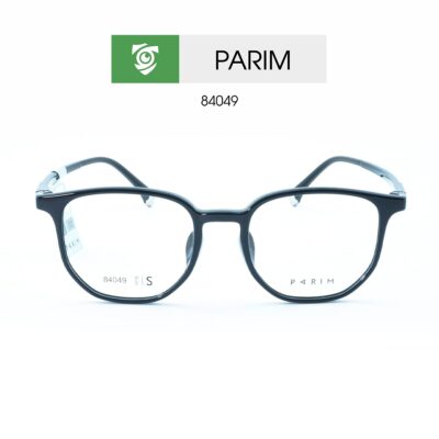 Gọng kính PARIM 84049 B1 - màu đen bóng - size S - ảnh chụp mặt trước sản phẩm