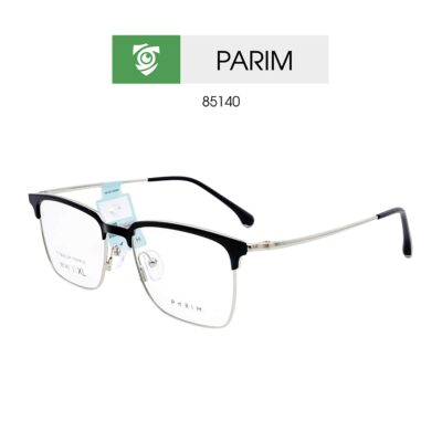 Gọng kính PARIM 85140 N1B - màu đen bóng - size XL - hình chụp mặt bên sản phẩm