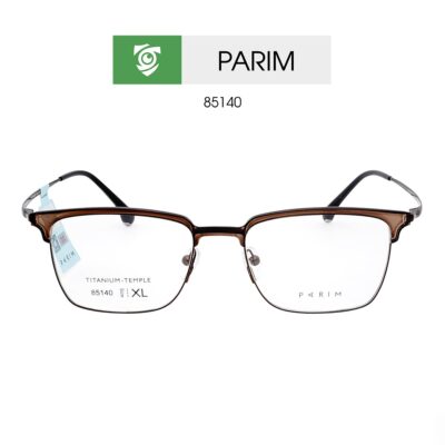 Gọng kính PARIM 85140 T1T - màu NÂU - size XL - hình chụp mặt trước sản phẩm