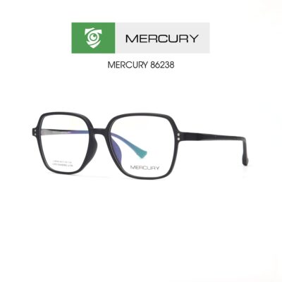 Gọng kính MERCURY LV86238 CA1 - màu đen nhám - loại gọng kính đa giác - hình chụp mặt BÊN sản phẩm