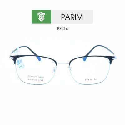 Gọng kính Parim 87014 N1B - màu đen - size XL - ảnh chụp mặt trước sản phẩm