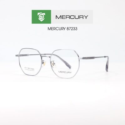 Gọng kính MERCURY 87233 C2 - gọng kính đa giác - màu bạc - hình mặt bên sản phẩm