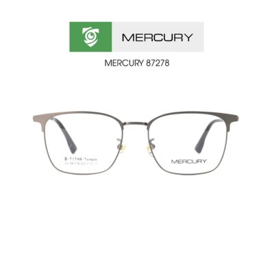 Gọng kính MERCURY 87278 C17 - gọng vuông LỚN - màu xám - hình mặt trước sản phẩm