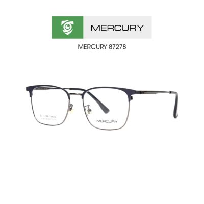 Gọng kính MERCURY 87278 C17L - gọng vuông LỚN - màu đen xám - hình mặt bên sản phẩm