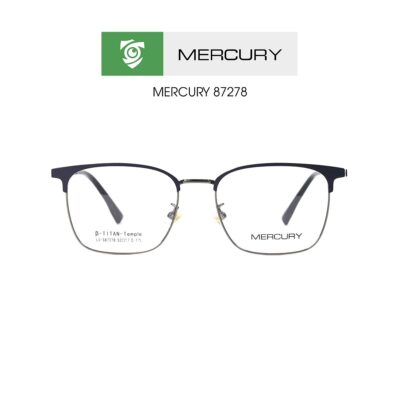 Gọng kính MERCURY 87278 C17L - gọng vuông LỚN - màu đen xám - hình mặt trước sản phẩm