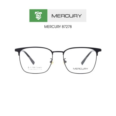 Gọng kính MERCURY 87278 C6 - gọng vuông LỚN - màu đen - hình mặt trước sản phẩm