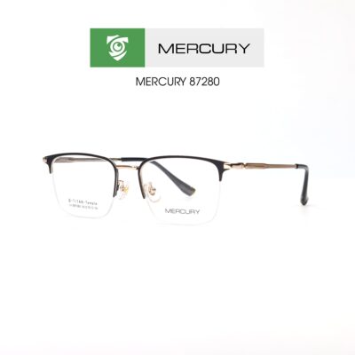 Gọng kính MERCURY LV87280 C1A - gọng kính chữ nhật - màu ĐEN vàng - hình mặt bên sản phẩm