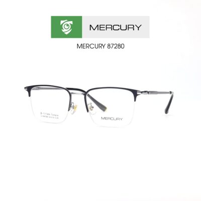 Gọng kính MERCURY LV87280 C2A - gọng kính chữ nhật - màu ĐEN bạc - hình mặt bên sản phẩm