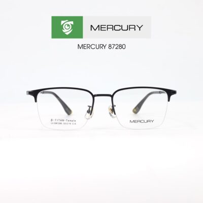 Gọng kính MERCURY LV87280 C6 - gọng kính chữ nhật - màu ĐEN - hình mặt trước sản phẩm