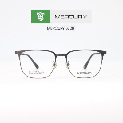 Gọng kính Mercury LV87281 C17 - màu xám - loại gọng kính vuông - ảnh chụp mặt trước sản phẩm