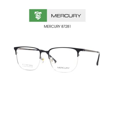 Gọng kính Mercury LV87281 C2A - màu ĐEN VIỀN BẠC - loại gọng kính vuông - ảnh chụp mặt bên sản phẩm