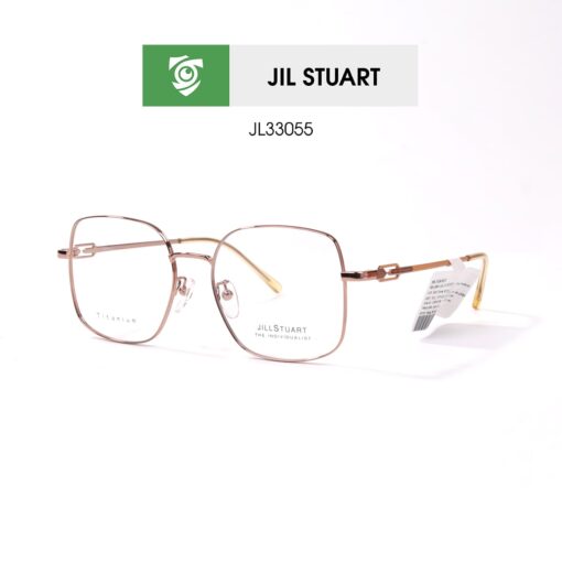 Gọng kính Jill Stuart JL33076 C01 - màu hồng - kính gọng oval - chất liệu titanium - hình chụp mặt trước sản phẩm