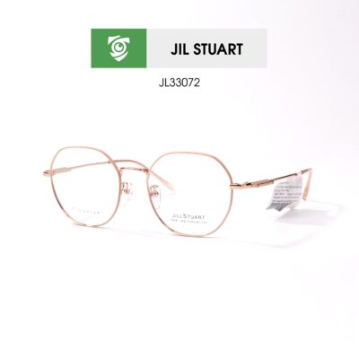 Gọng kính Jill Stuart JL33072 C03 - màu vàng hồng - kính gọng đa giác tròn - chất liệu titanium - hình chụp mặt bên sản phẩm