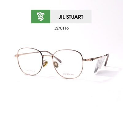 Gọng kính Jill Stuart JS70116 C02 - màu đen vàng - kính gọng oval - chất liệu titanium - hình chụp mặt bên sản phẩm