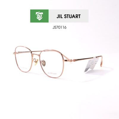 Gọng kính Jill Stuart JS70116 C04 - màu hồng - kính gọng oval - chất liệu titanium - hình chụp mặt bên sản phẩm