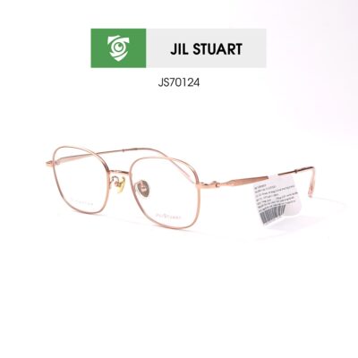 Gọng kính Jill Stuart JS70124 C01 - màu hồng - kính gọng oval - chất liệu titanium - hình chụp mặt bên sản phẩm