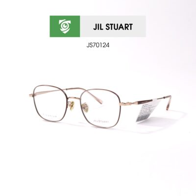 Gọng kính Jill Stuart JS70124 C03 - màu nâu - kính gọng oval - chất liệu titanium - hình chụp mặt bên sản phẩm
