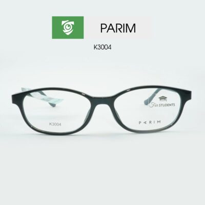 Gọng kính trẻ em PARIM K3004 B1 - màu đen - chất liệu nhựa - hình chụp mặt trước sản phẩm