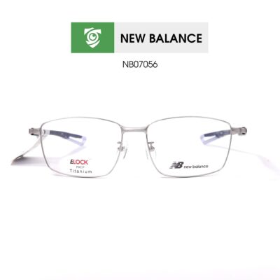Gọng kính New Balance NB07056 C4 - màu bạc - gọng kính chữ nhật - hình chụp mặt trước sản phẩm