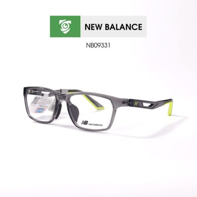 Gọng New Balance NB09331 C02 - màu xám - gọng kính chữ nhật - ảnh chụp mặt nghiêng sản phẩm