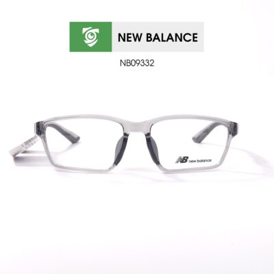 Gọng New Balance NB09332 C02 - màu xám - gọng kính chữ nhật - ảnh mặt trước sản phẩm