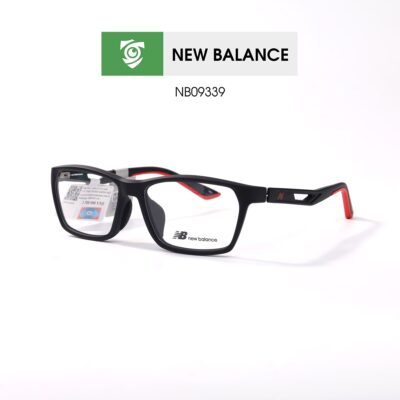 Gọng New Balance NB09339 C01 - màu đen - gọng kính chữ nhật - ảnh mặt bên sản phẩm