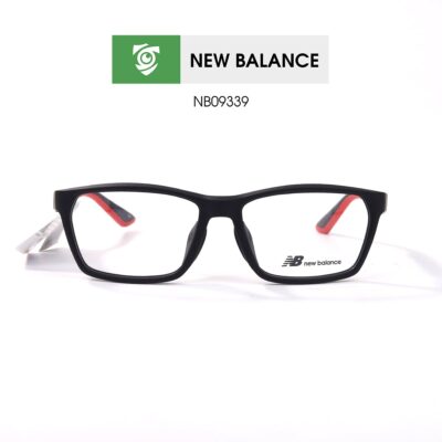 Gọng New Balance NB09339 C01 - màu đen - gọng kính chữ nhật - ảnh mặt trước sản phẩm