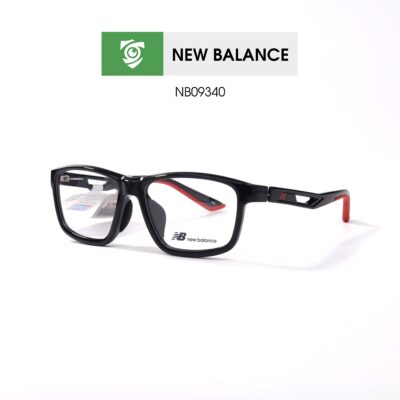 Gọng New Balance NB09340 C01 - màu đen - gọng kính chữ nhật - ảnh chụp mặt bên sản phẩm