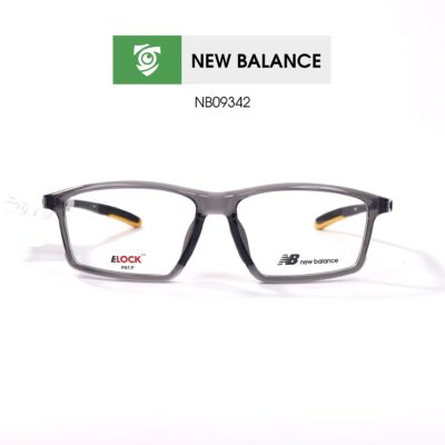 Gọng New Balance NB09342 C02 - màu xám - gọng kính chữ nhật - ảnh chụp mặt trước sản phẩm
