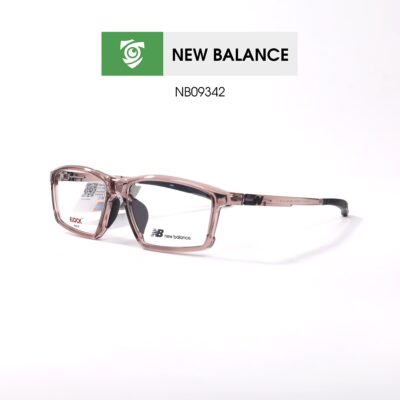 Gọng New Balance NB09342 C03 - màu nâu trà - gọng kính chữ nhật - ảnh chụp mặt bên sản phẩm
