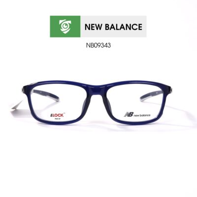 Gọng kính New Balance NB09343 C03 - màu xanh dương - gọng kính chữ nhật - hình chụp mặt trước sản phẩm