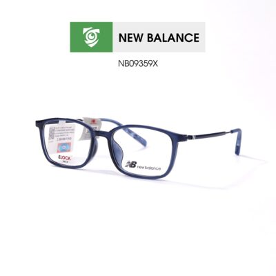 Gọng New Balance NB09359X C04 - màu xanh dương - gọng kính chữ nhật - ảnh chụp mặt bên sản phẩm