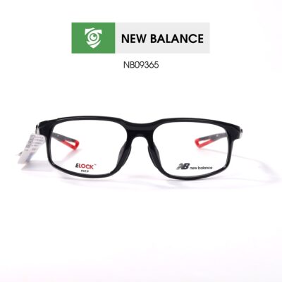 Gọng kính NEW BALANCE NB09365 C01 - màu đen - khung kính chữ nhật - hình chụp mặt trước sản phẩm