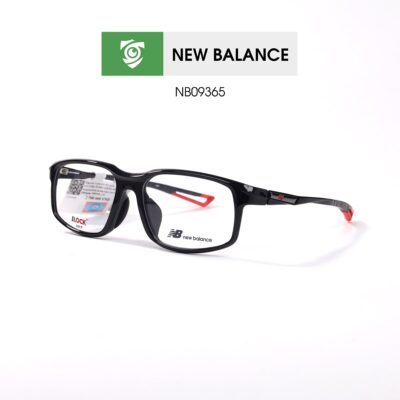 Gọng kính NEW BALANCE NB09365 C01 - màu đen - khung kính chữ nhật - hình chụp mặt bên sản phẩm