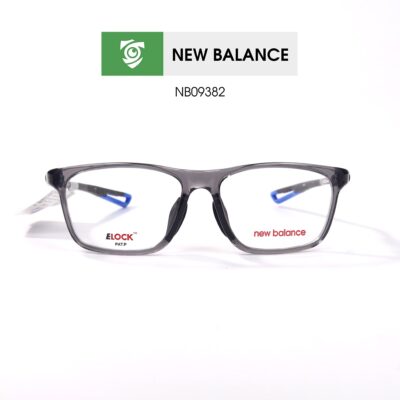 Gọng kính New Balance NB09382 C02 - màu xám nhạt - khung kính chữ nhật - hình chụp mặt trước sản phẩm