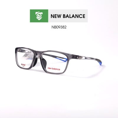 Gọng kính New Balance NB09382 C02 - màu xám nhạt - khung kính chữ nhật - hình chụp mặt bên sản phẩm