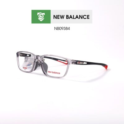 Gọng kính New Balance NB09384 C02 - màu xám nhạt - khung kính chữ nhật - hình chụp mặt bên sản phẩm